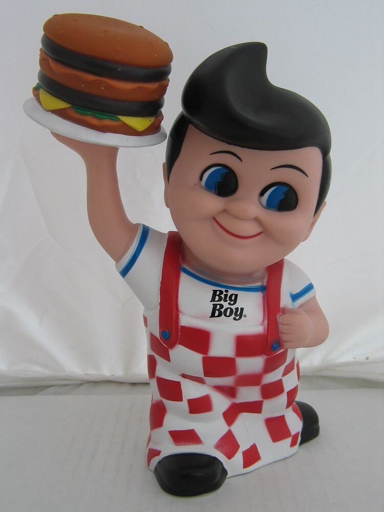 2010 Frisch's, Bobs or Shoneys Big Boy Coin Bank with Hamburger in gift box Big Boy Bank
