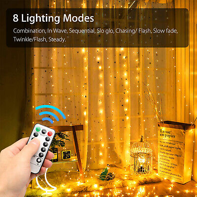 300LED Party Wedding Curtain Fairy Lights USB String Light Home w/Remote Control RedTagTown Does not apply - фотография #4