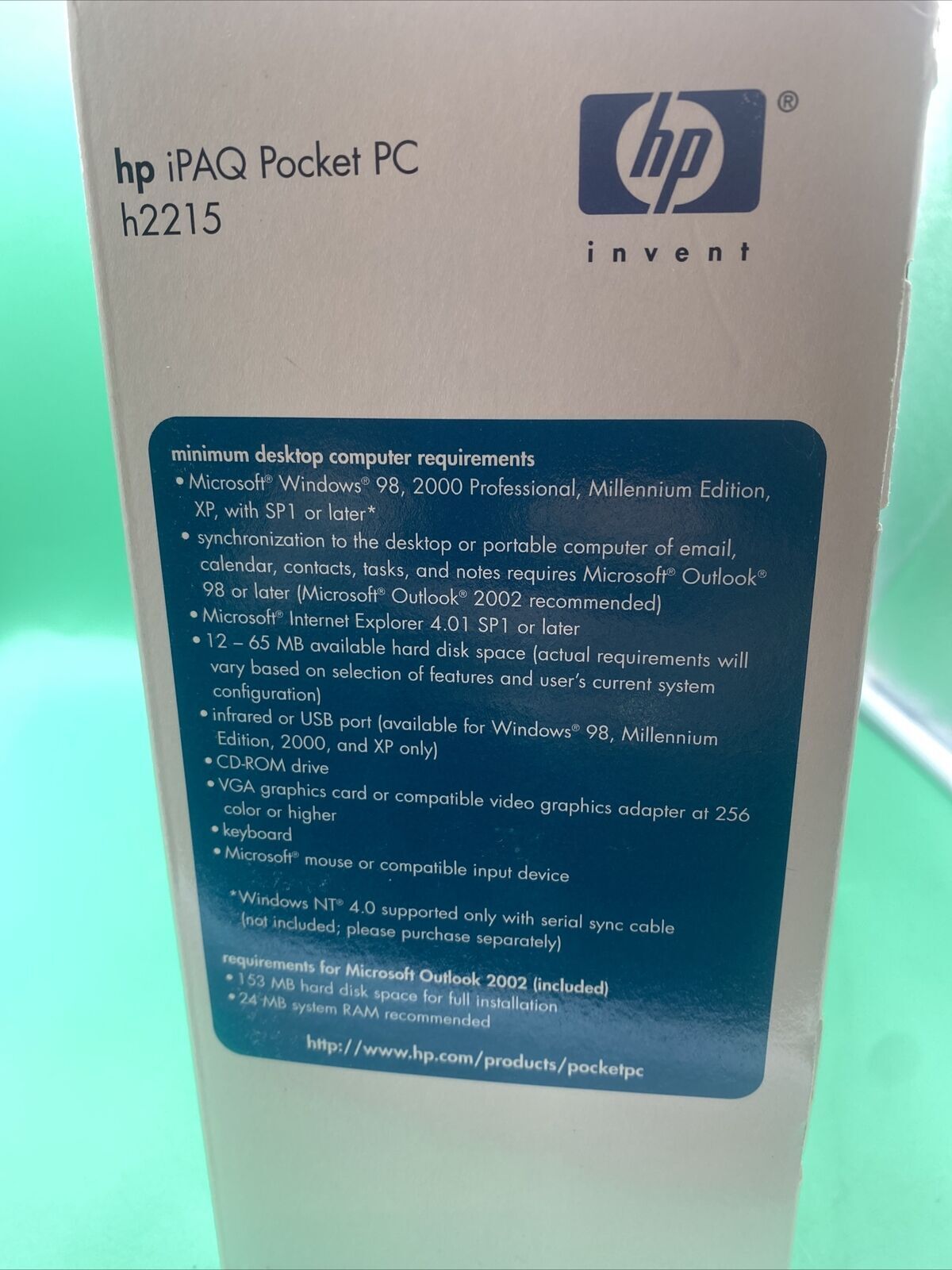 HP IPAQ H2215 Pocket PC 400mhz (FA159A#8ZP) Brand NEW/FACTORY SELAED HP FA159A;FA159AR#8ZP;FA159A#8ZP - фотография #4