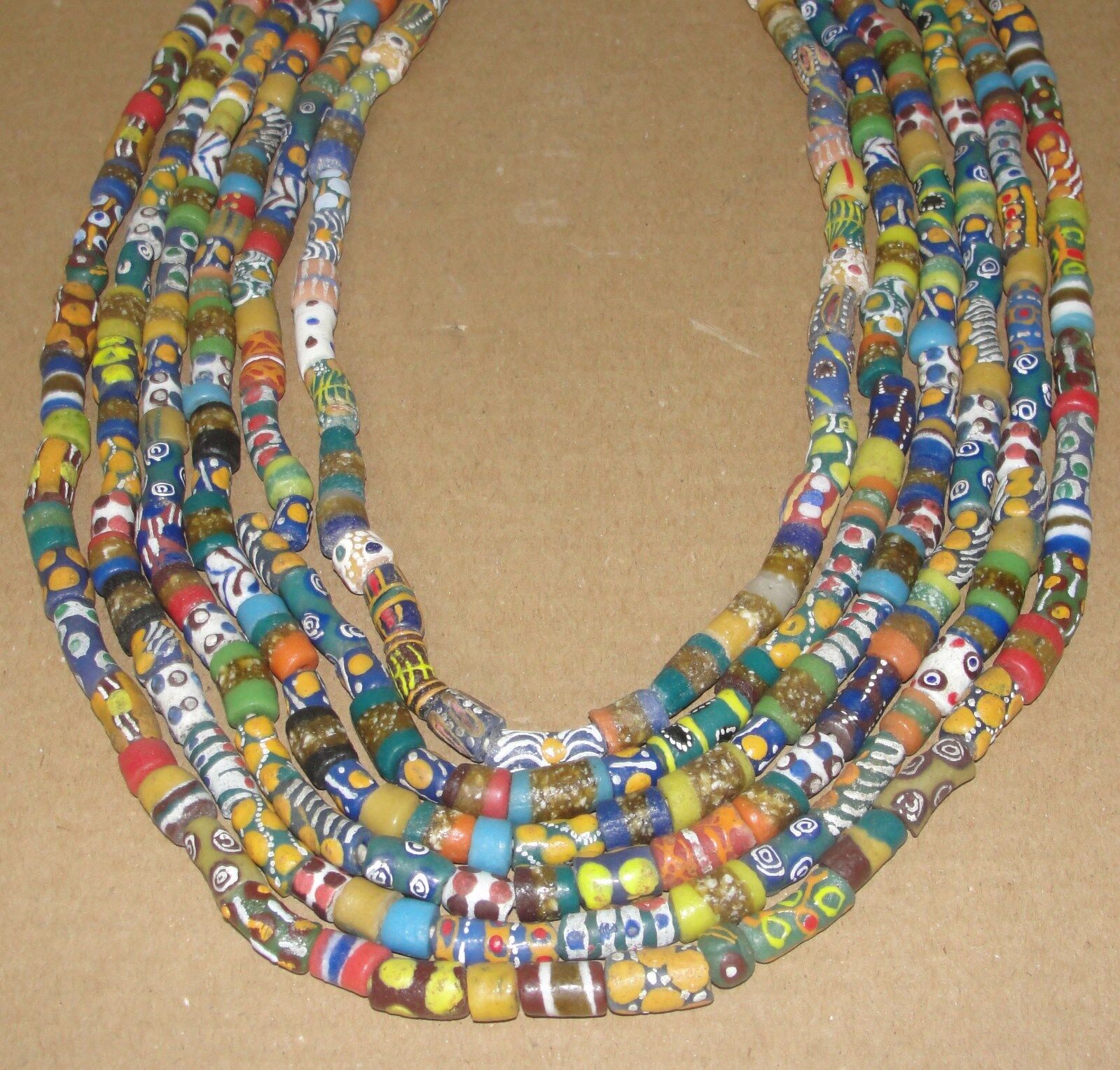 Ashanti Africa Necklace Trade Beads African Asanti Bead Strands Art Ghana Без бренда - фотография #2