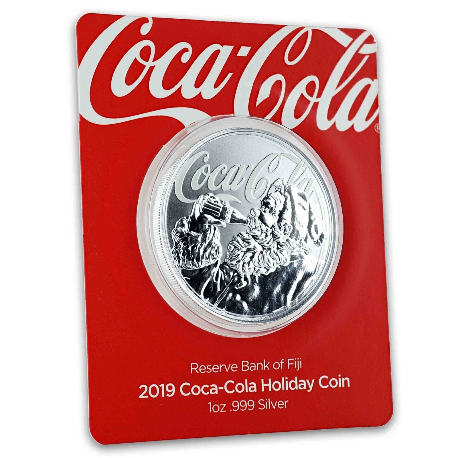 2019 1oz .999 Silver Coca-Cola® Holiday Coin - Limited Mintage Collectible #A465 Без бренда - фотография #5