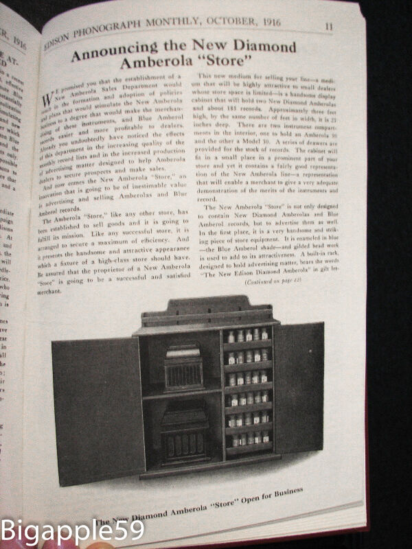 Scarce Edison Phonograph Monthly Collector Book #14 NEW Без бренда - фотография #7