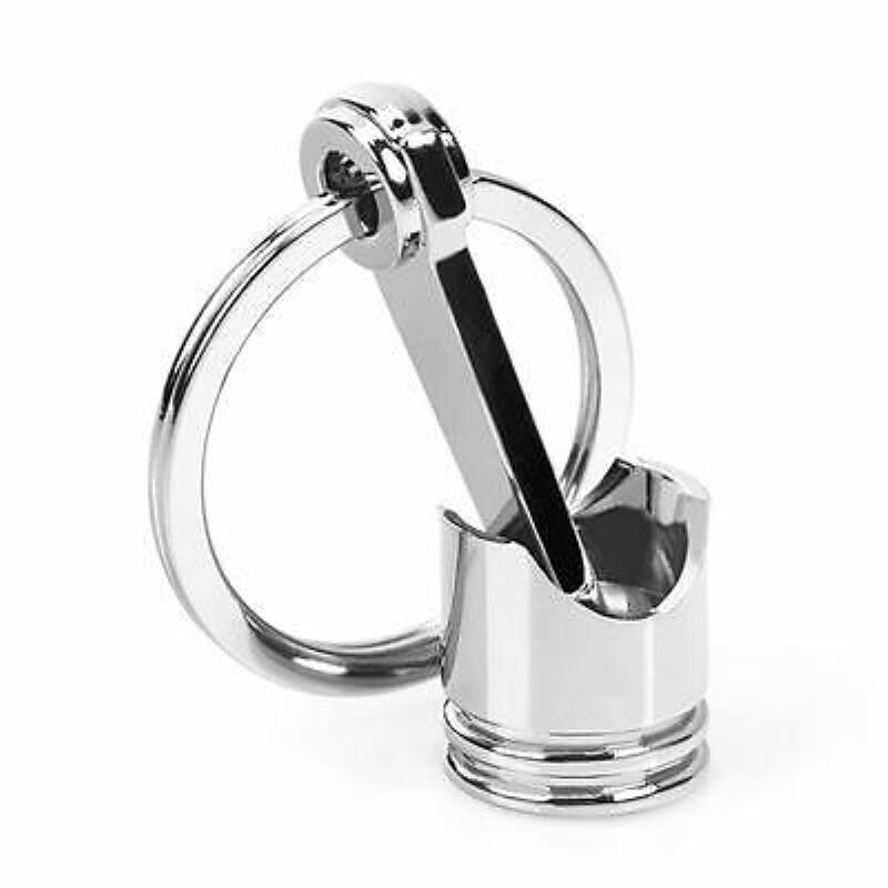 Metal Piston Car Keychain Keyfob Engine Fob Key Chain Ring keyring Silver New #W Unbranded Does Not Apply - фотография #2