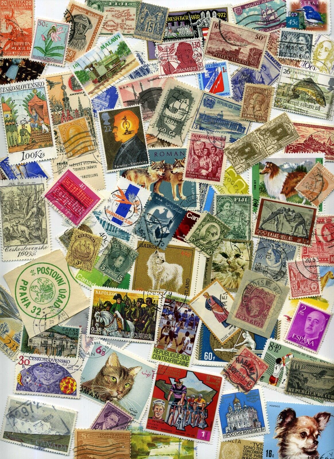 FOREIGN Stamp MIX OFF PAPER 500+  From Old Collections With HUGE BONUS!!! Без бренда - фотография #4