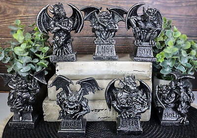 The Allegorical Seven Deadly Sins Gargoyle Figurine Set of 7 Wicked Gargoyles Без бренда