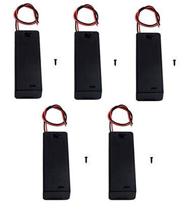 (Pack of 5) Single AA Battery Holder with Switch and Cover, 1 AA Battery Hold... LampVPath
