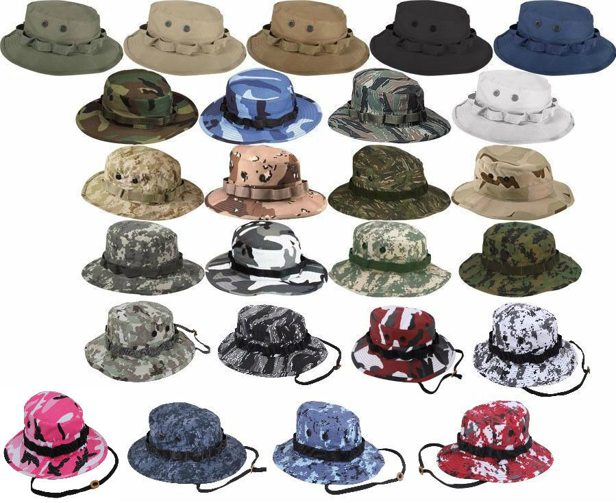 Boonie Hat Wide Brim Military Camo Hunting Camping Bucket Cap Rothco  Rothco Does Not Apply