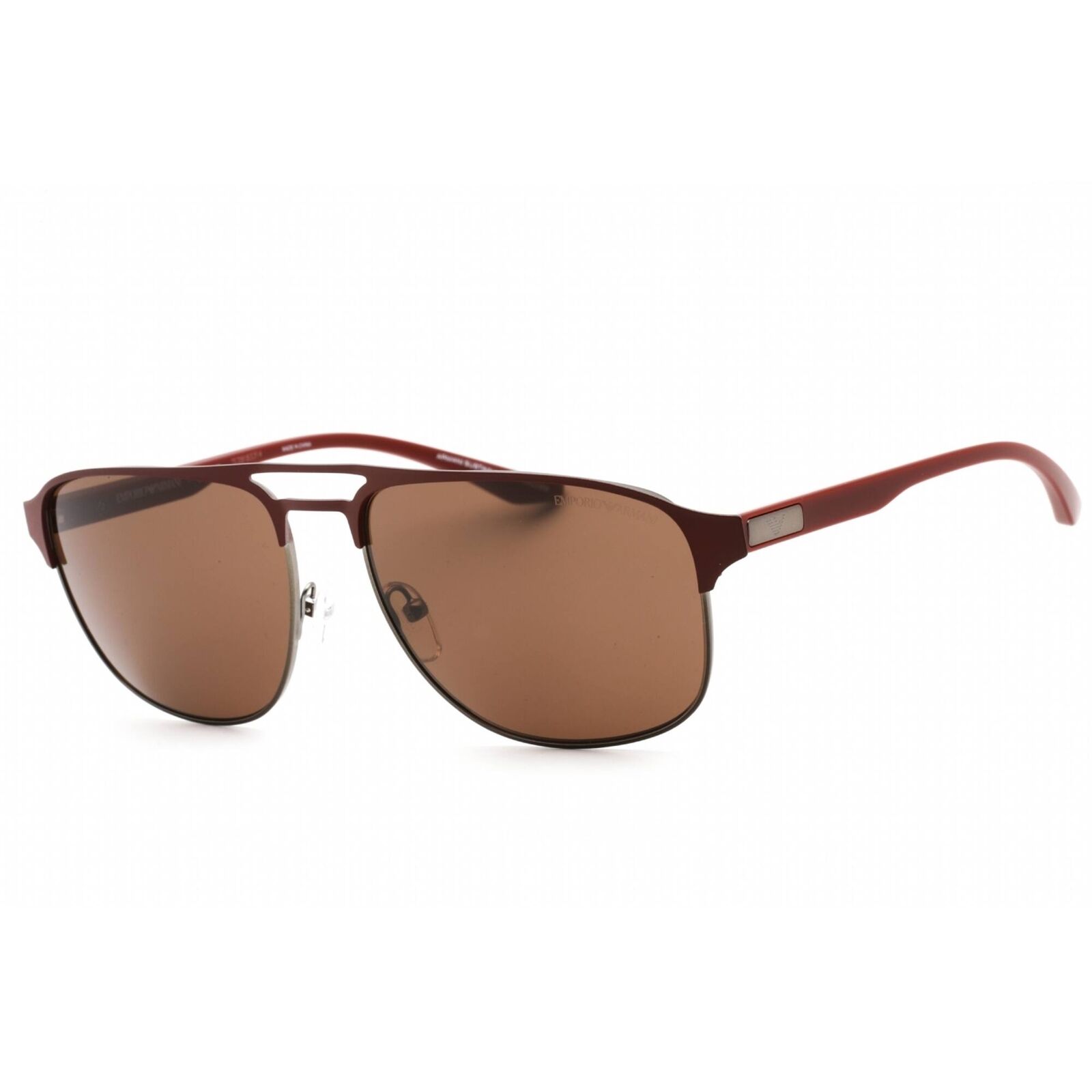 Emporio Armani Men's Sunglasses Matte Gunmetal/Burgundy Frame 0EA2144 336673 Emporio Armani 0EA2144 336673