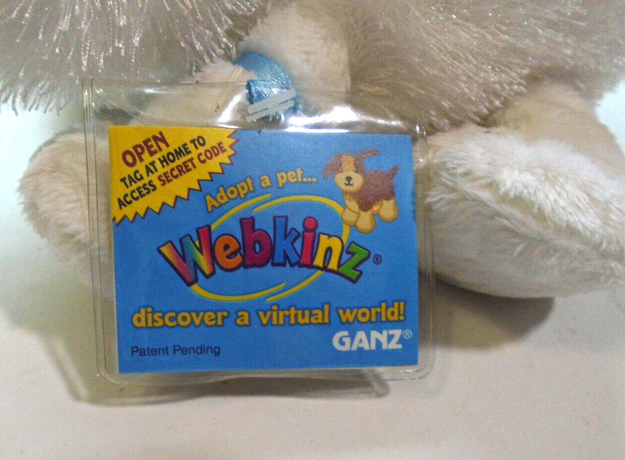 NWT Ganz Webkinz Lil’Kinz 8" White Rabbit Bunny Plush HM078 Sealed Code Webkinz HS078 - фотография #5
