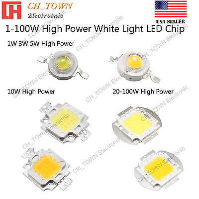 High Power 1W 3W 5W 10W 20W 30W 50W 100W White SMD LED COB Chip Lights Beads CH Does Not Apply
