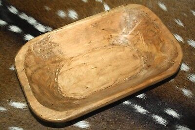 * Carved Wooden Dough Bowl Primitive Wood Trencher Tray Rustic Home Decor 8-12" Без бренда