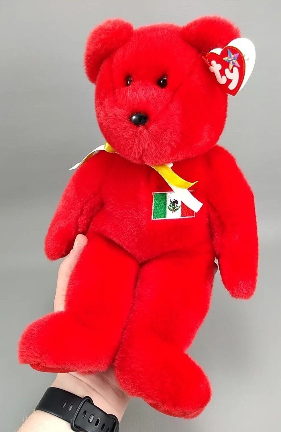 Ty Beanie Buddy Osito the Mexican Bear Large 15" 1999 Retired Plush Toy MwMT Ty - фотография #7