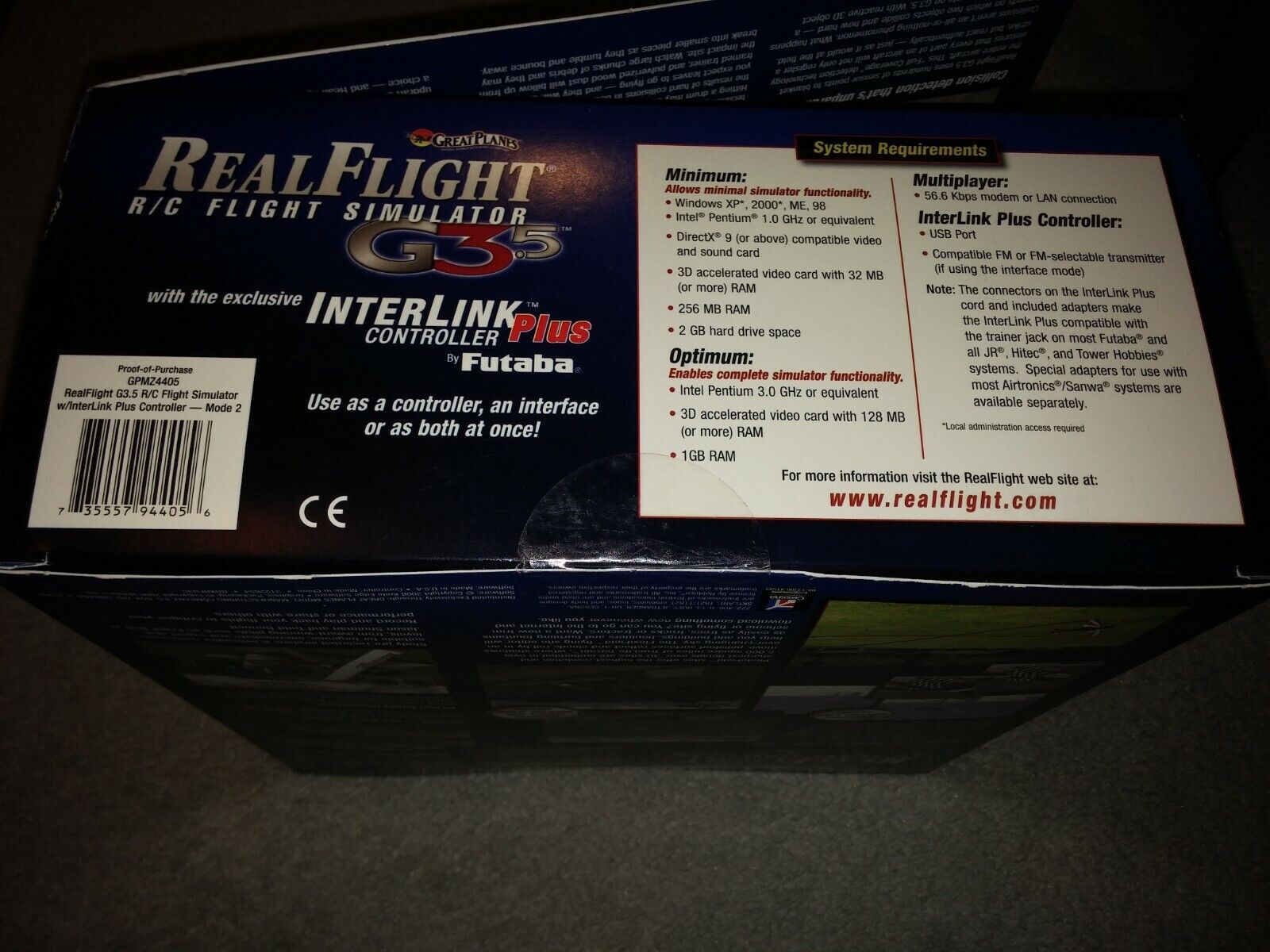 Real Flight RC Simulator G3.5 RealFlight R/C 3D Controller Futaba Sealed New Box RealFlight Does Not Apply - фотография #5