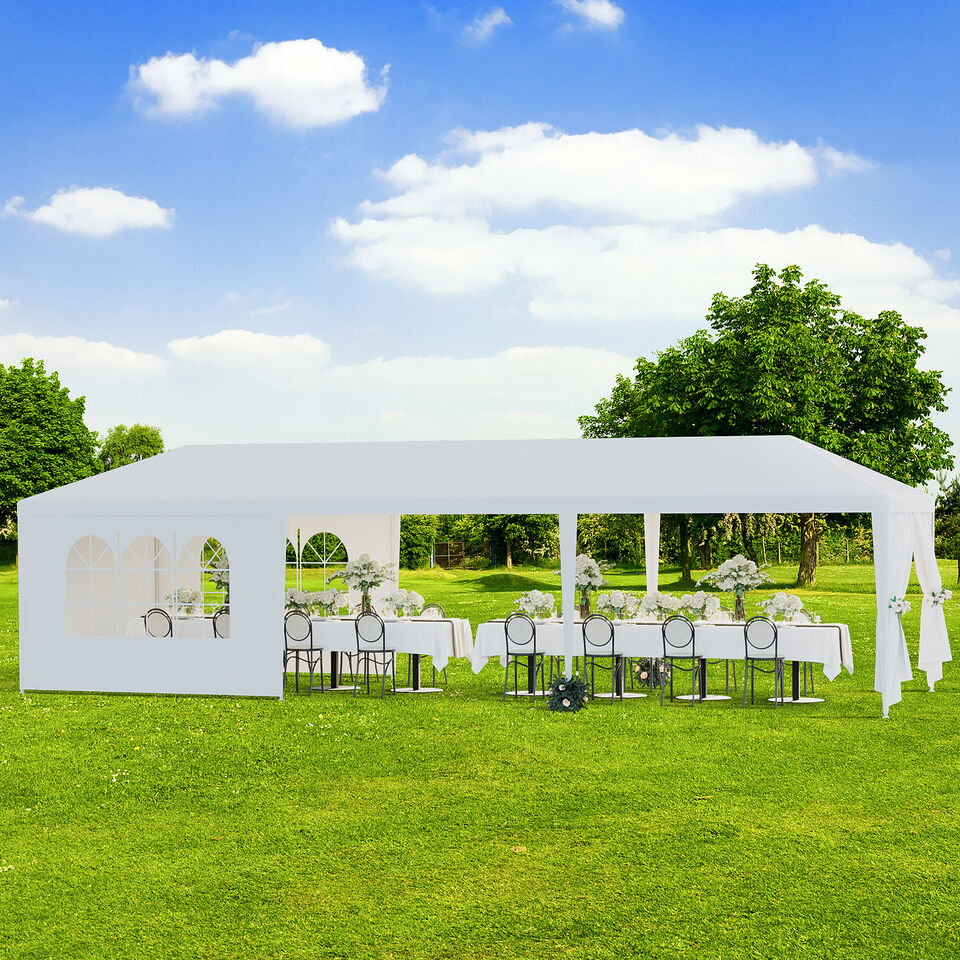 10'x30' White Outdoor Gazebo Canopy Wedding Party Tent 8 Removable Walls 8 Segawe GSDH021233 - фотография #17