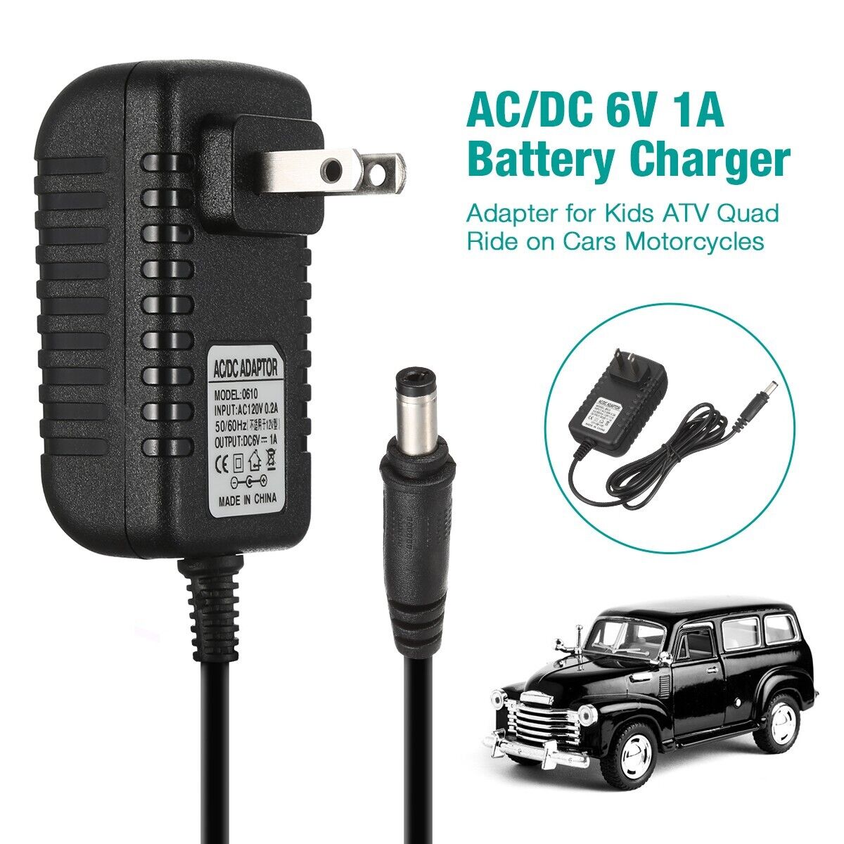 6 Volt Battery Charger for Kids Powered Ride On Car Best Choice Product Kid Trax Unbranded Does Not Apply