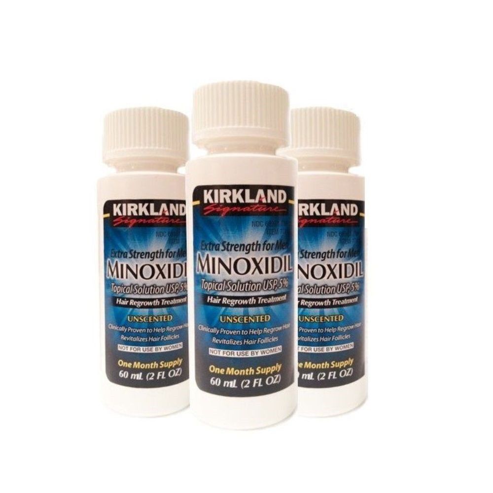 Kirkland Minoxidil 5% Extra Strength Men Hair Regrowth Solution 90 Days Supply Kirkland Signature