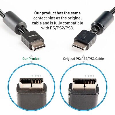 New 6 Feet RCA AV Audio Video Composite Cable Cord for Sony PS1 PS2 PS3 PS3 Slim INSTEN Does not apply - фотография #4