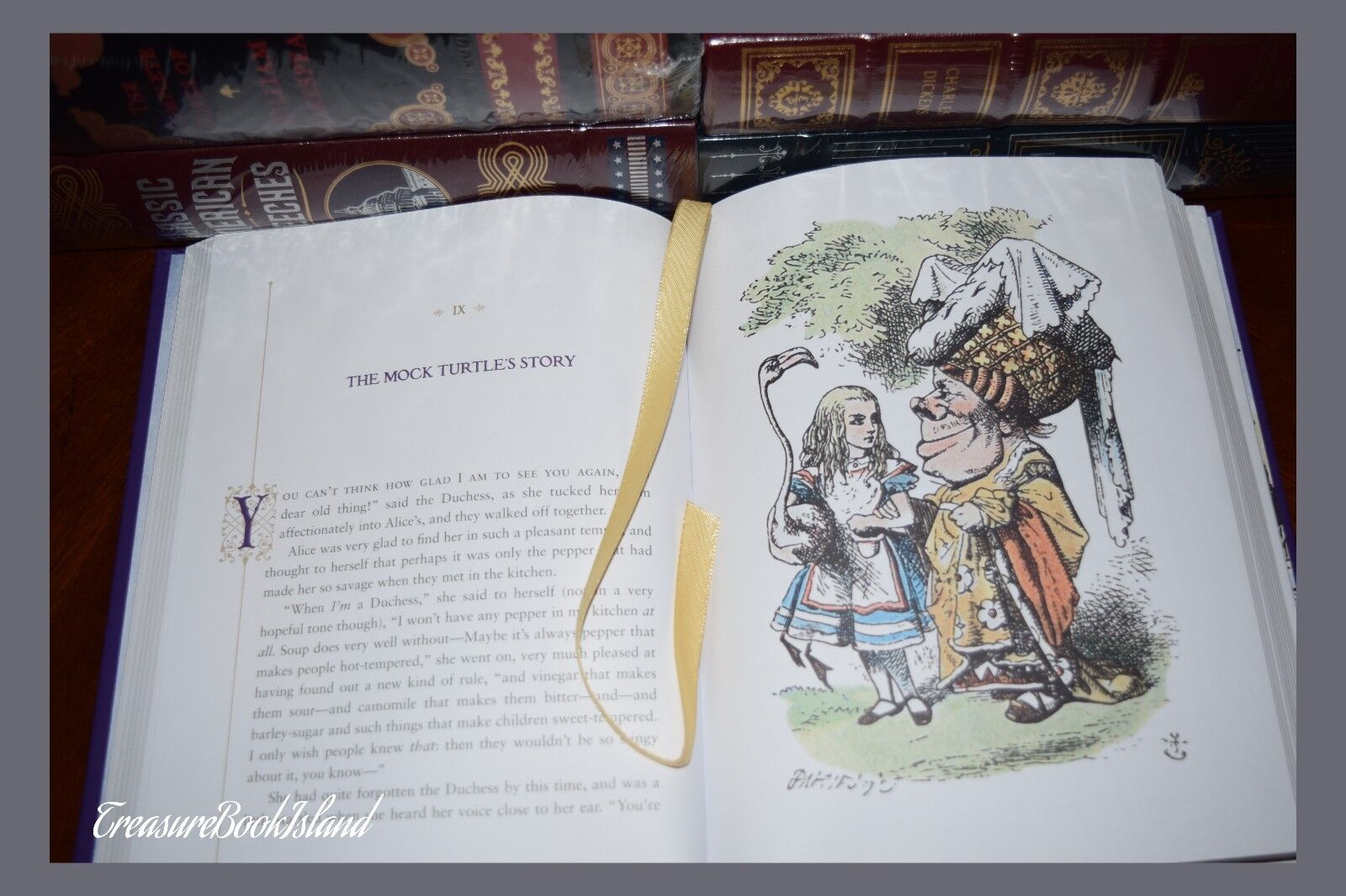 New Alice in Wonderland & Through Looking Glass Illustrated Sealed Leather Bound Без бренда - фотография #7