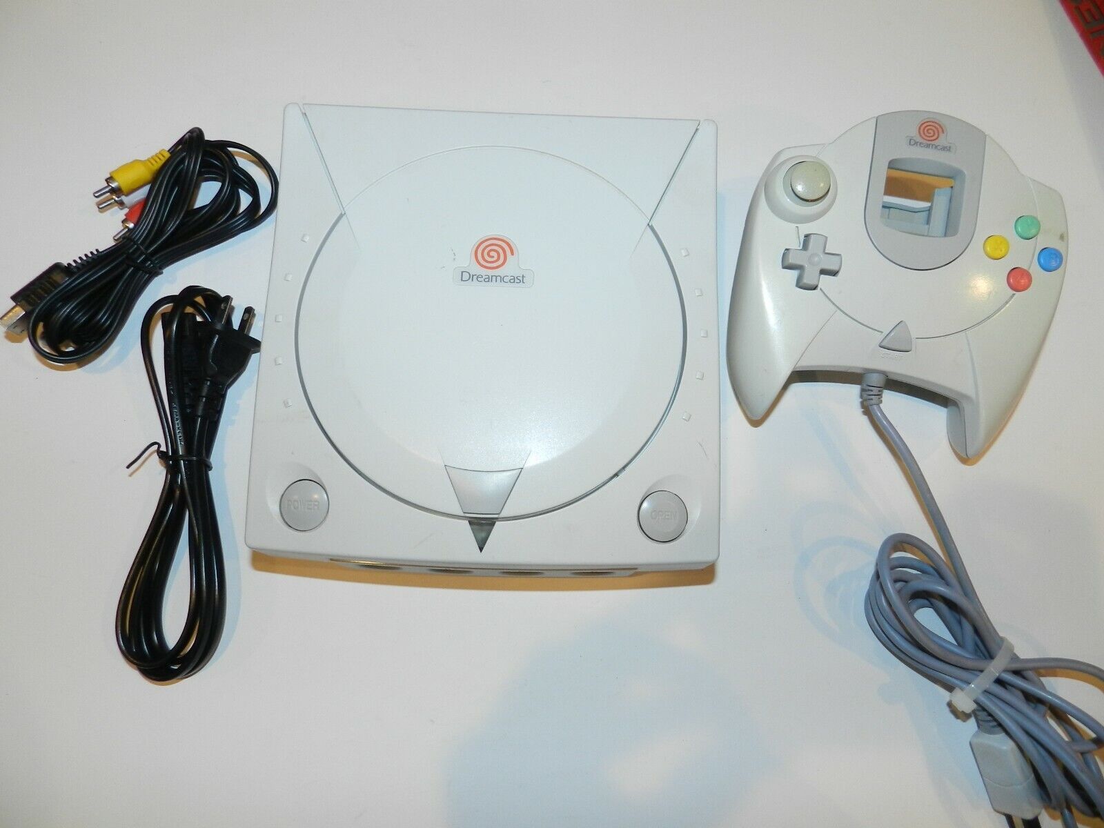 Sega Dreamcast White Console System COMPLETE + Free Game - Tested Warranty SEGA HKT-3020