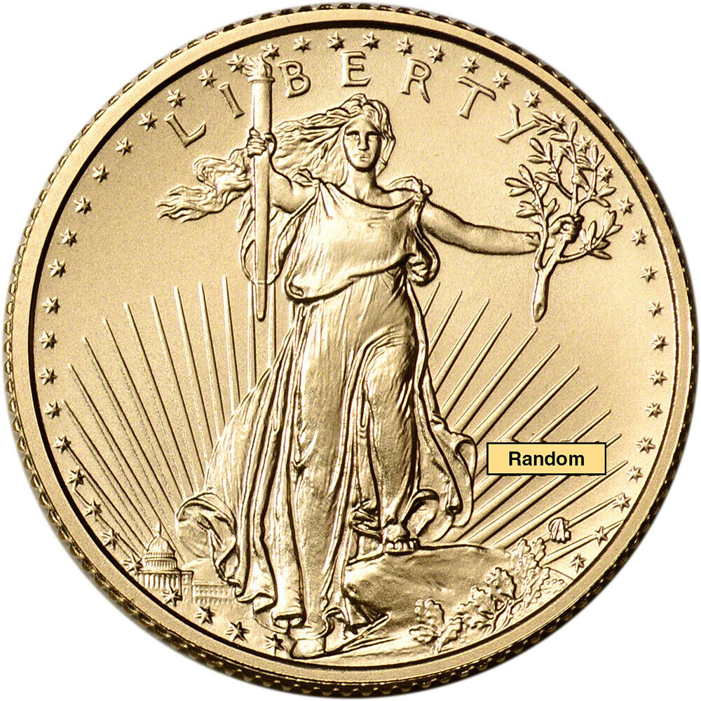 American Gold Eagle (1/4 oz) $10 - BU - Random Date Без бренда - фотография #3