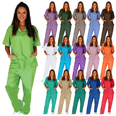 Medical Nursing Scrub Set NATURAL UNIFORMS Men Women Unisex Top Pants Hospital Natural Uniforms