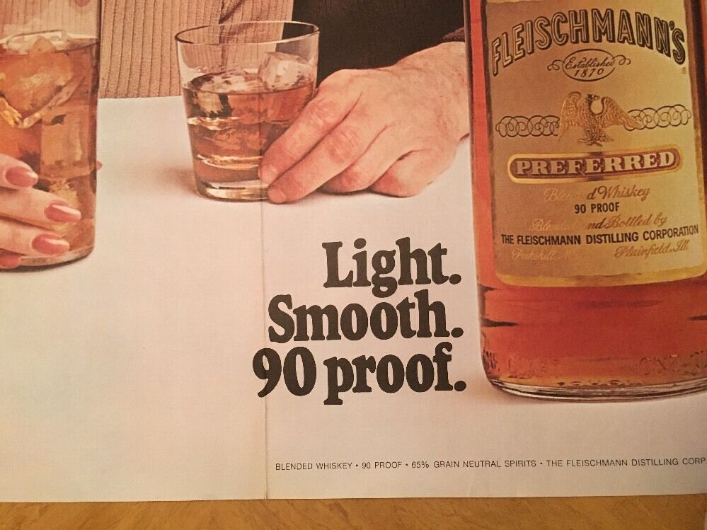 Fleischmann's Vintage Poster Advertisement Whiskey Liquor Pin-up 1975 Original Без бренда - фотография #9