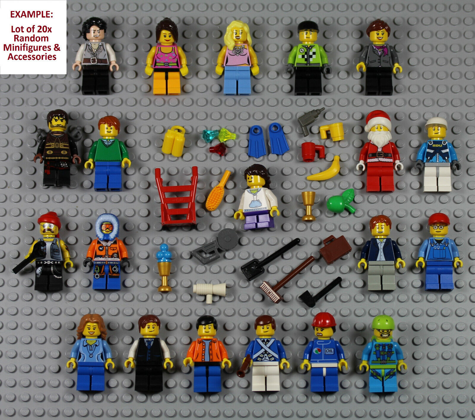 LEGO - Genuine Minifigures Male Female People Party Favor Utensil Town Bulk Lot  LEGO - фотография #4
