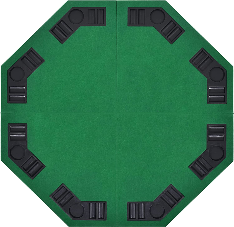 HOMCOM Deluxe Foldable Poker Card Game Tabletop with Carrying Bag EVIEUN - фотография #4