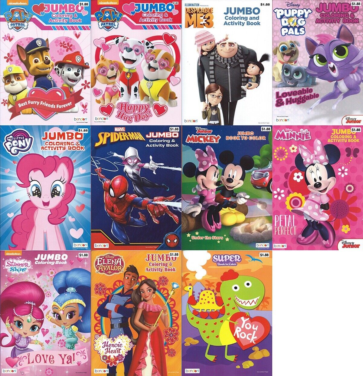 Lot of 11 Coloring Books - Disney Mickey Spiderman for Children Boy Girl Kids Без бренда