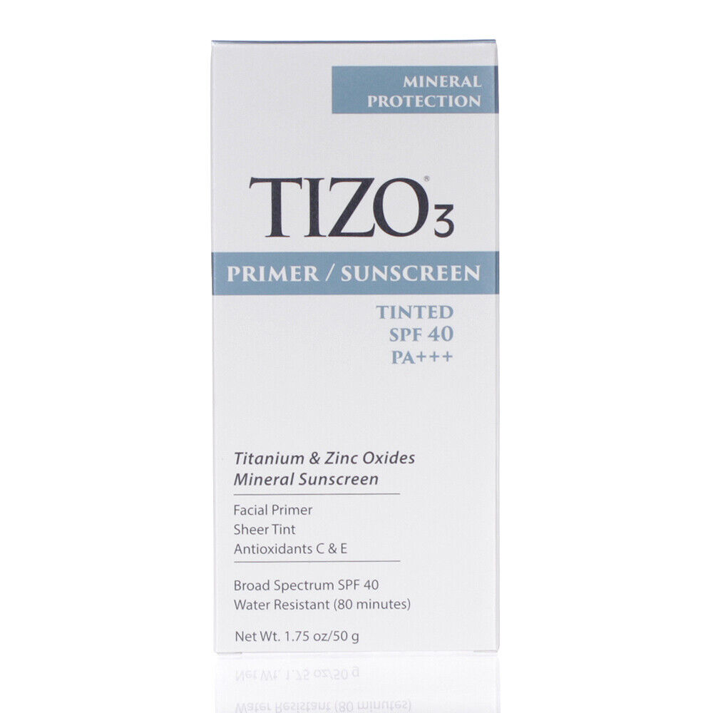 TIZO 3 Facial Primer Sunscreen Tinted SPF 40 1.75oz/50g NEW IN BOX TIZO 3177983