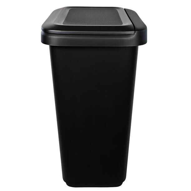 20.4 gal Dual Function XL Plastic Divided Kitchen Trash Can, Black Unbranded - фотография #7