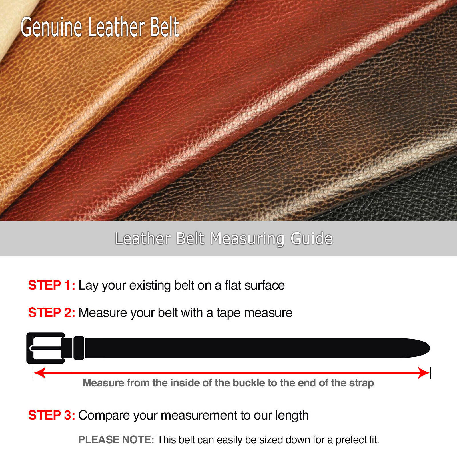Genuine Leather Belt Mens Ratchet Dress Belts With Adjustable Automatic Buckle frentaly - фотография #6