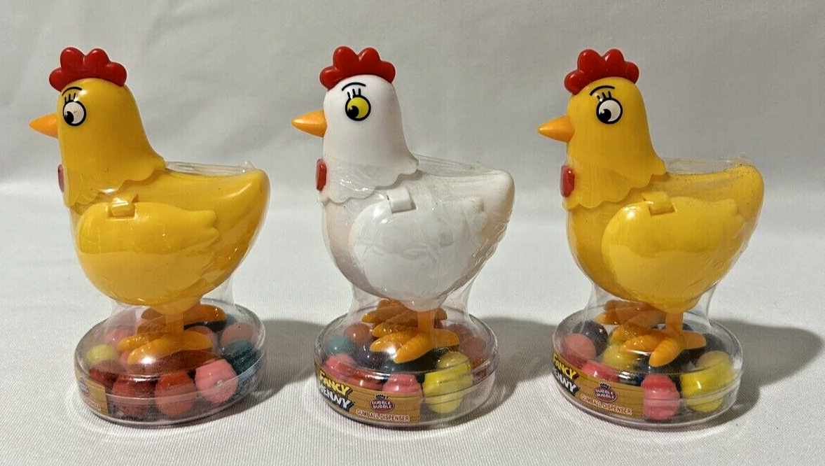 Double BUBBLE Henny Gumball DISPENSER Collect 4" NEW Clucker Chickens & Rooster Kids Mania Dubble Bubble Does Not Apply - фотография #3