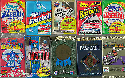 HUGE Lot of 100 Unopened Old Vintage Baseball Cards in Wax Cello Rack Packs Без бренда - фотография #5
