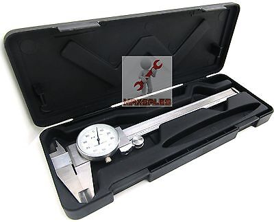 6" DIAL CALIPER STAINLESS STEEL SHOCKPROOF .001" OF ONE INCH. CAL/VTOOLS 12539