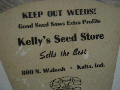 Vintage Kelly's Seed Store Wabash Kalta IND Last Supper Advertising Hand Fan  Без бренда - фотография #4