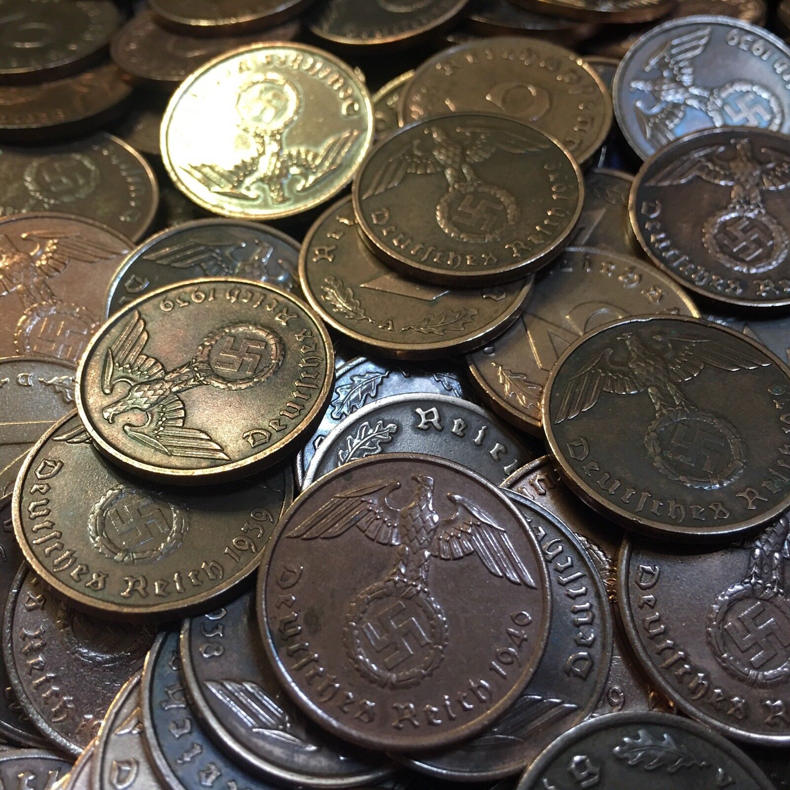 Rare WW2 German 2 RP Reichspfennig 3rd Reich Bronze Nazi Coin Buy 3 Get 1 Free Без бренда - фотография #7