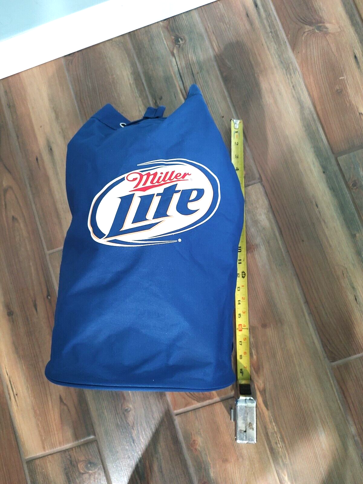 Miller Lite Cooler Backpack NEW Blue one or 2 handles 18" tall diameter 10.5" Miller Lite - фотография #2