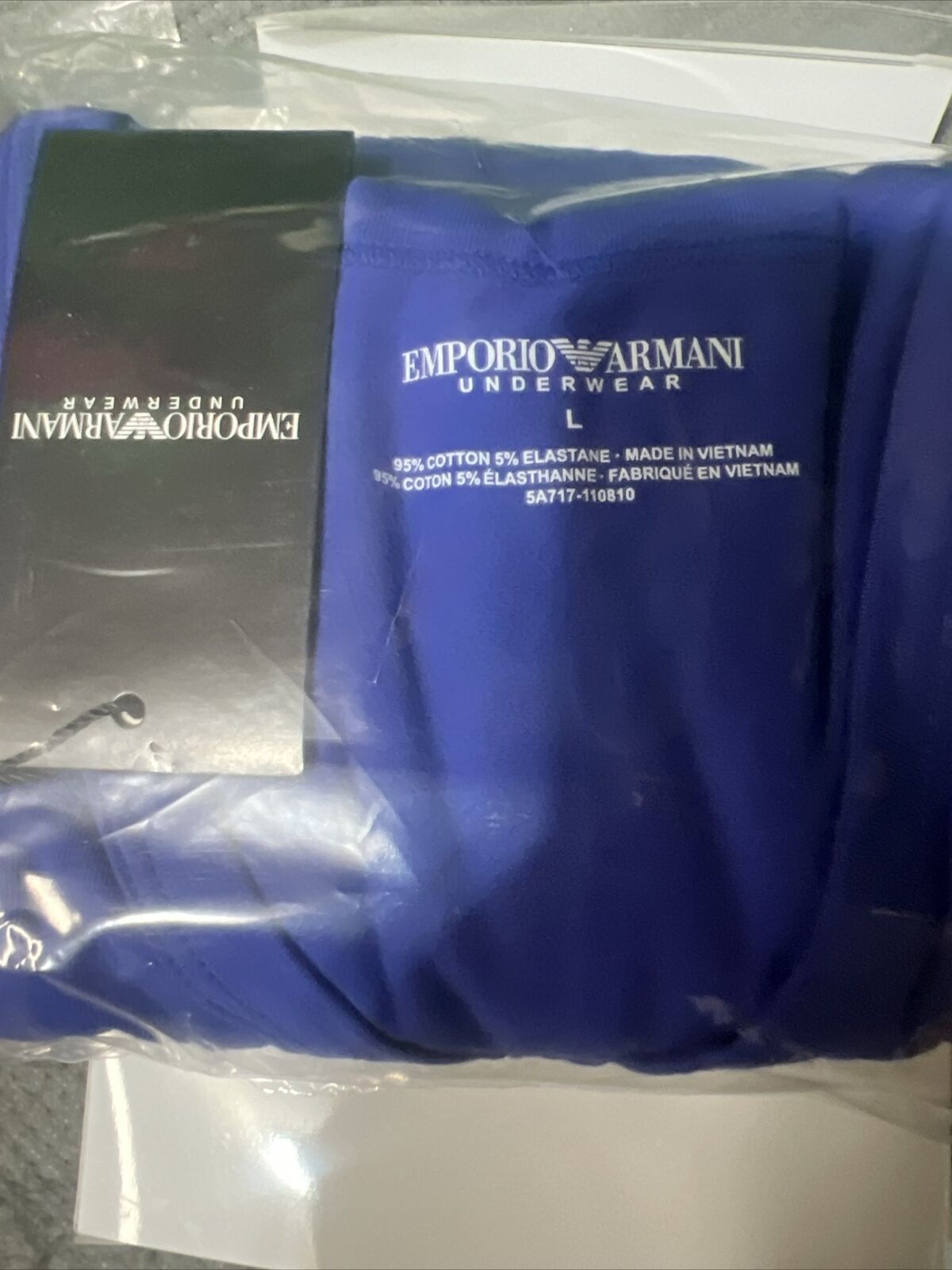 Emporio Armani T Shirt, Large, Blue Black Logo Large. NWT Armani - фотография #5