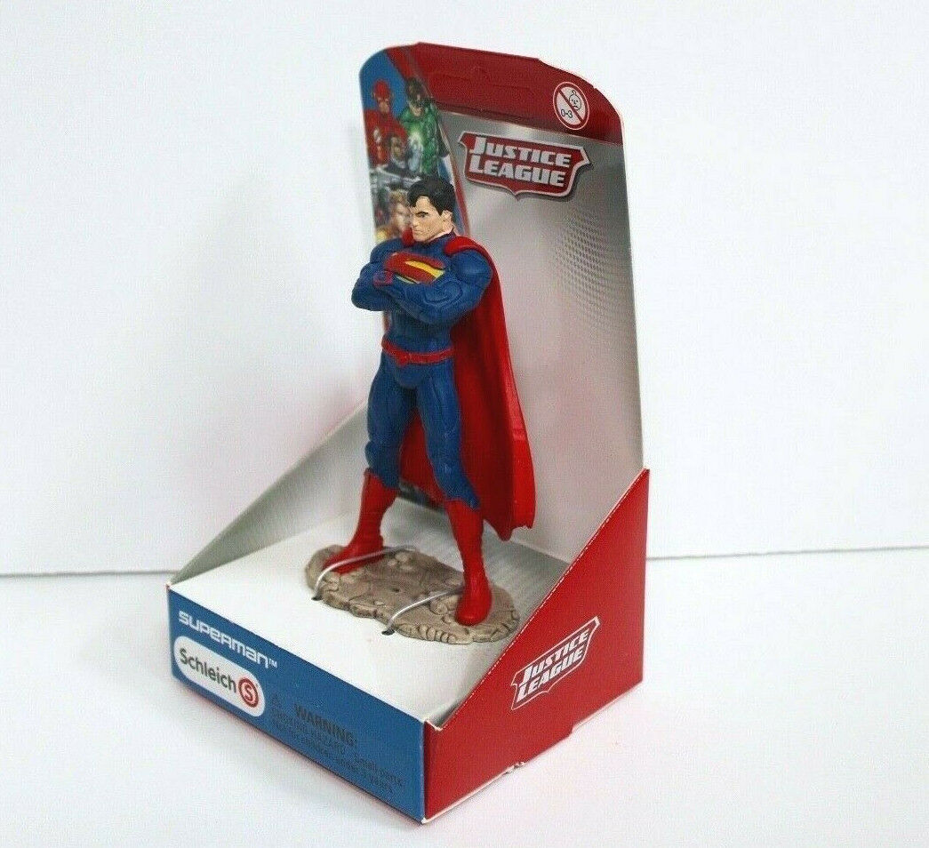 Schleich Justice League Superman Standing Action Figure Figurine 4" Tall Schleich - фотография #3