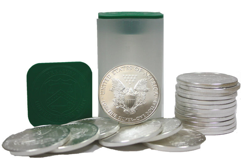 Roll of 20 Silver American Eagle 1oz .999 US Mint American Eagles $1 BU Coins US Mint