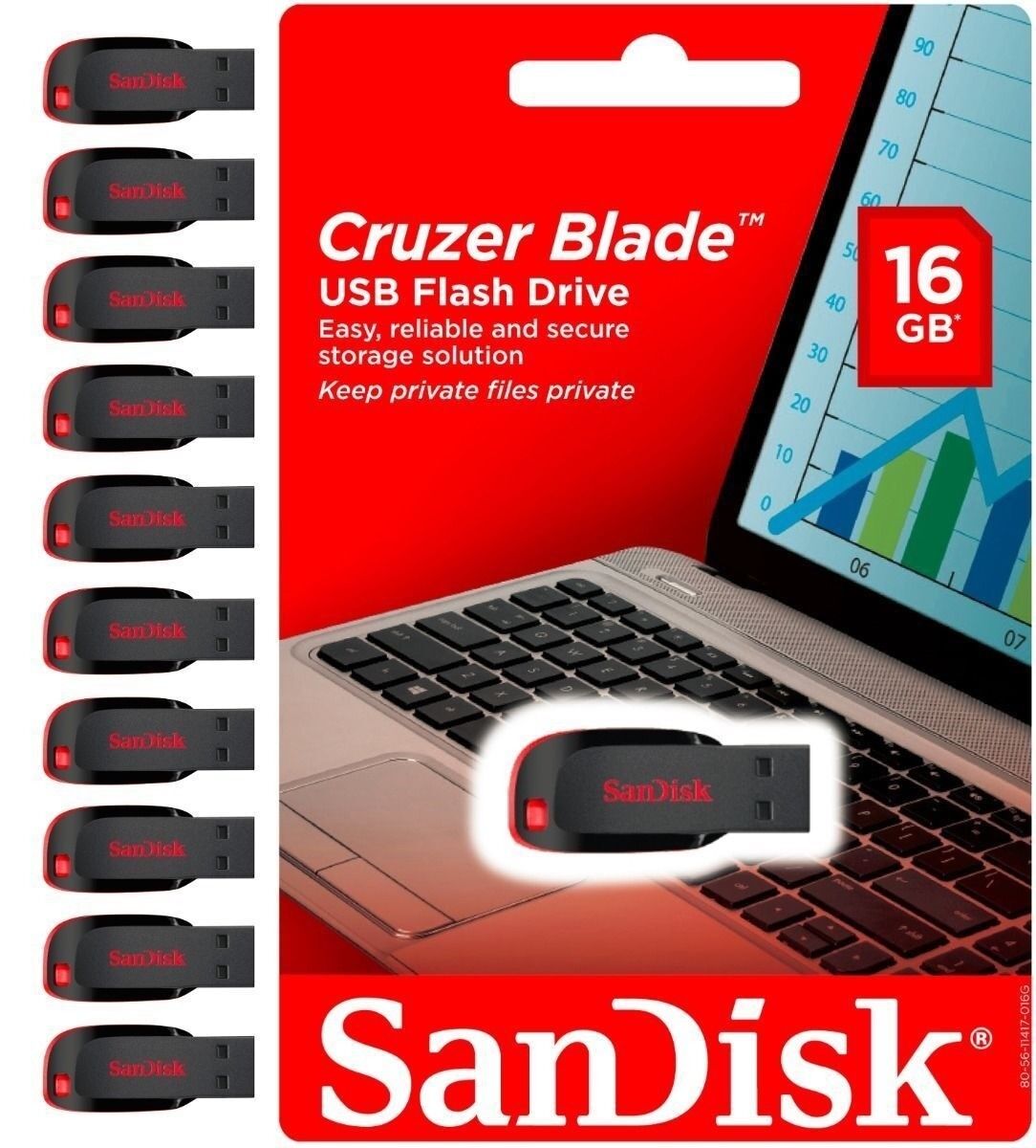 SanDisk 16GB USB Flash Drive Thumb Memory Stick Pen Drive Wholesale lot 10 Pack SanDisk SDCZ50-016G