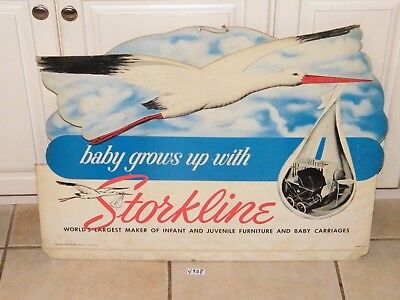 2 Vintage Storkline Baby Carriages Furniture Signs Chicago Storkline - фотография #9