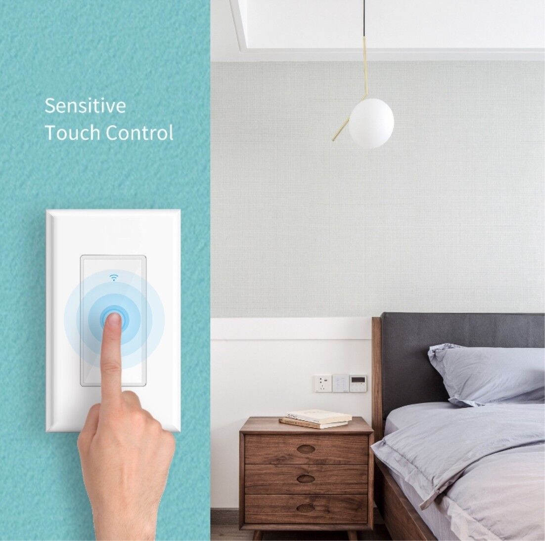 Nexete Smart Light Switch WiFi In-Wall Remote Alexa Google Smart Life app  nexete KS602 - фотография #4