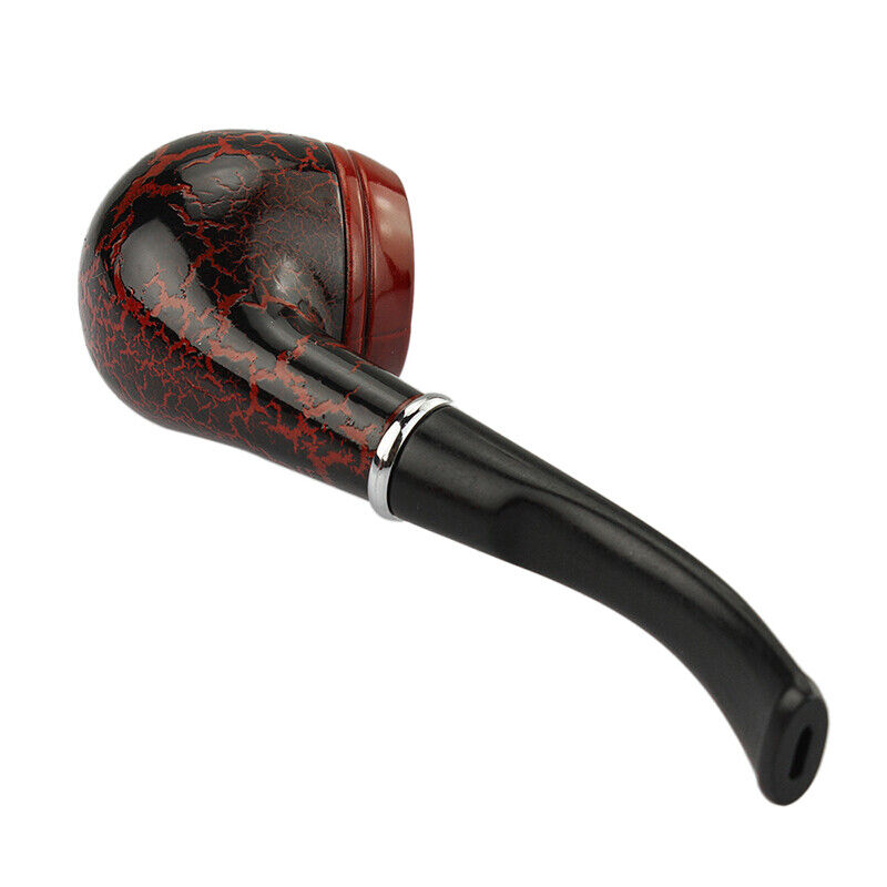 Dark Red Durable Wooden Wood Smoking Pipe Tobacco Cigarettes Cigar Pipes NEW MUCH - фотография #8