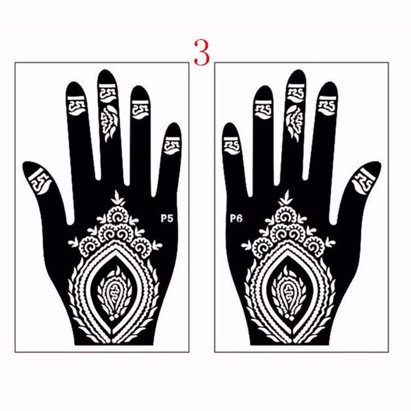 India Henna Cones Temporary Tattoo Stencils Kit for Hand Arm Body Art Decal Unbranded/Generic Does not apply - фотография #6
