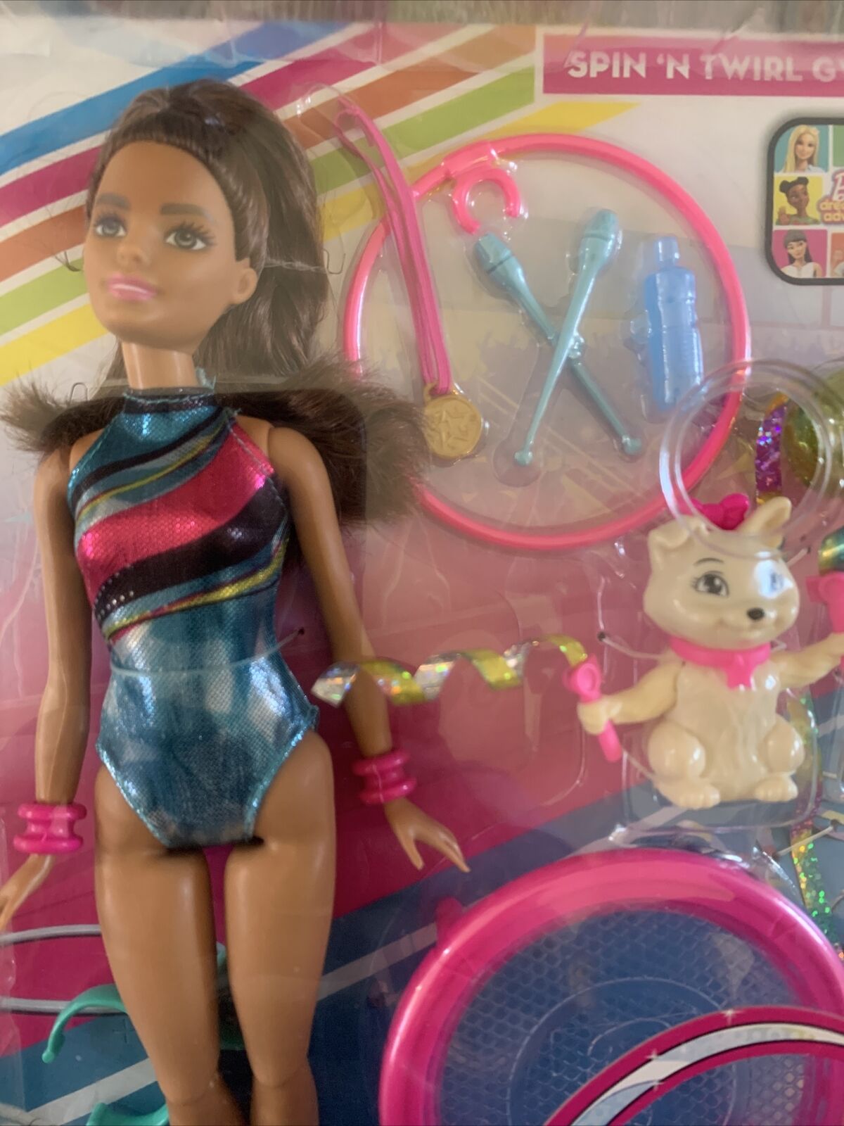 Barbie Dreamhouse Adventures Teresa Spin 'n Twirl Gymnast Doll & Pet Playset New Mattel GHK24 - фотография #2