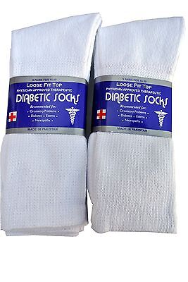 Diabetic WHITE CREW Socks circulatory Health  Men’s Women's Cotton ALL SIZE  Unbranded - фотография #3