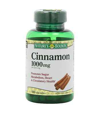 Nature's Bounty Cinnamon 1000 mg Per Serving Capsules 100 Capsules Nature's Bounty Does not apply
