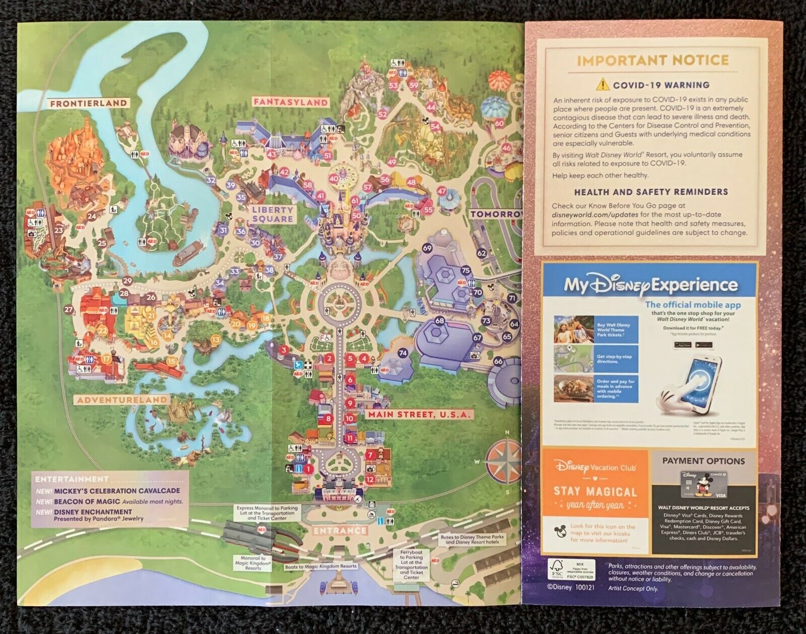 NEW 2024 Walt Disney World Theme Park Guide Maps 7 Current Maps Newest Available Disney Parks - фотография #9